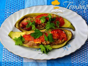Готвар, рецепта - Пълнени тиквички с кайма и домати
