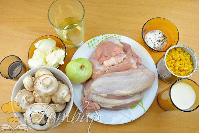 продукти Готвар, рецепта - Пиле с гъби