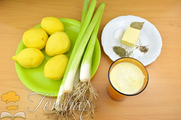 продукти Готвар, рецепта, рецепти, готвене, продукти - Крем супа от картофи с праз - Вишисоаз