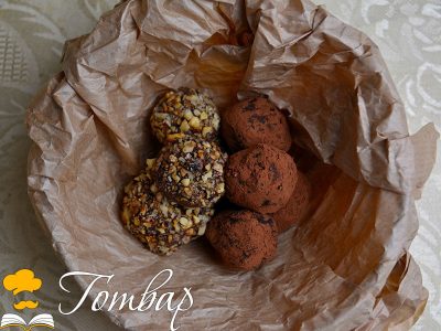 Шоколадови трюфели с какао и орехови ядки