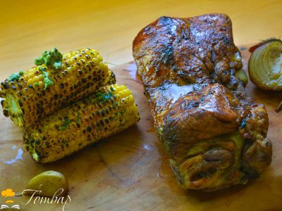 Свински ребра с печена царевица и ароматно масло